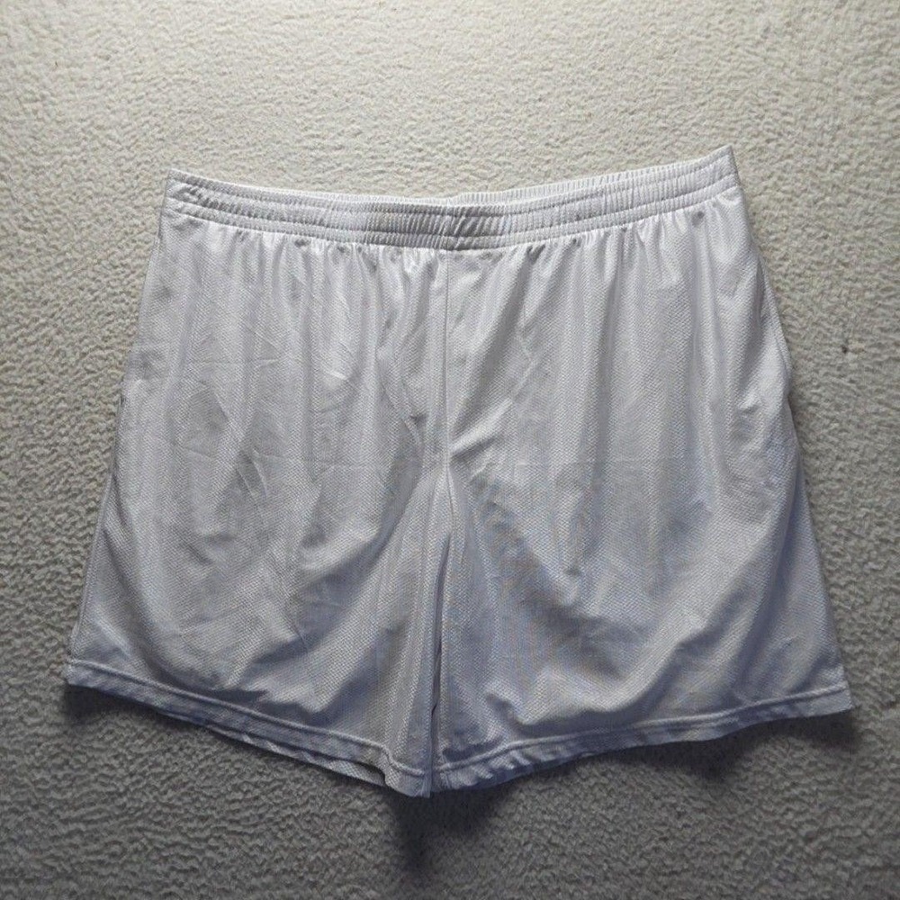 Starter Shorts Mens 3XL White Mesh Lined 12 Inseam Elastic Waist Gym Athletic